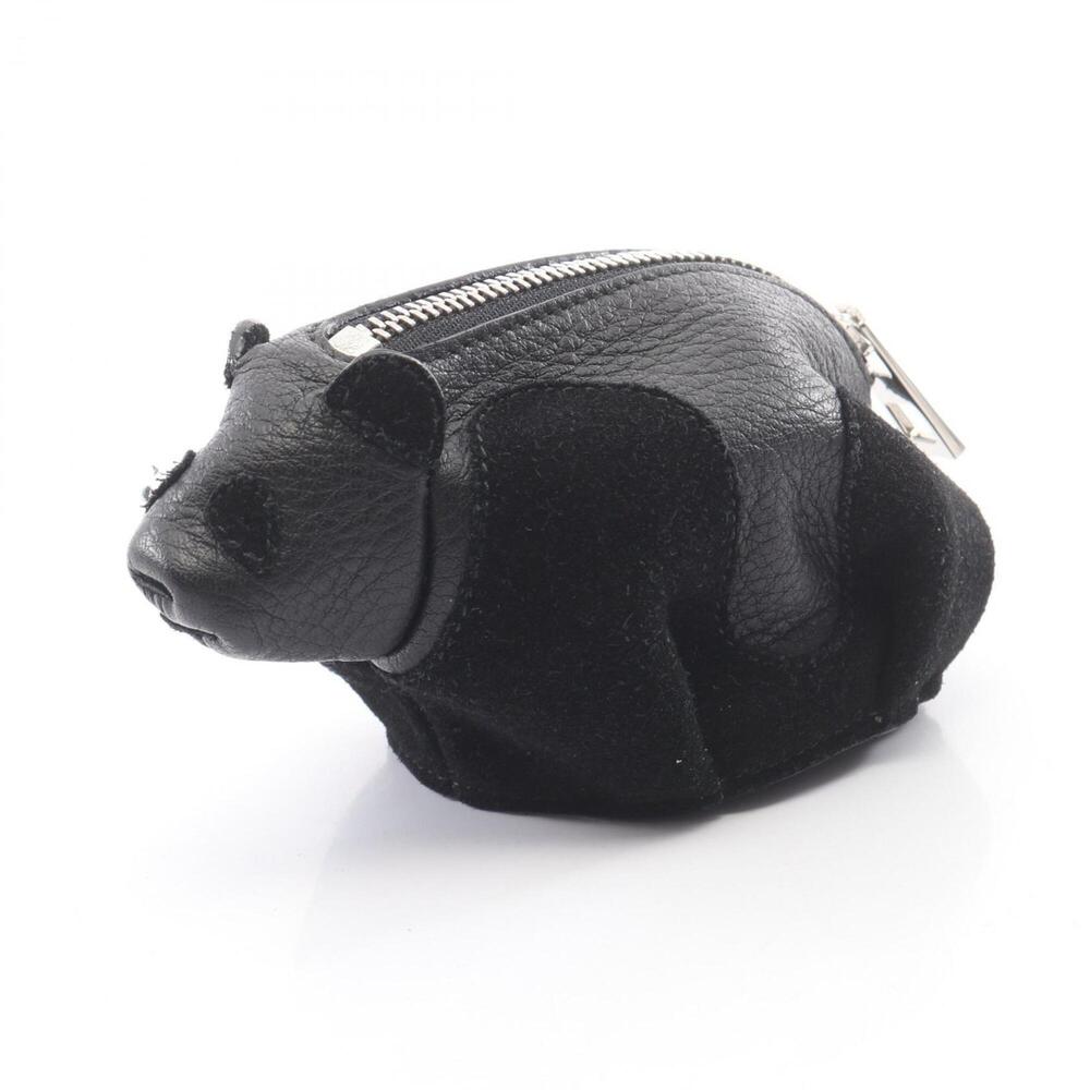 Loewe Panda Coin Purse Wallet - Leather Suede Women's Black 199.61JH75 - Picture 2 of 9